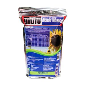 Fertilizante Granulado Ácido Bórico Puro em Pó Solúvel (17% de Boro) - 1kg - Linha Bruto